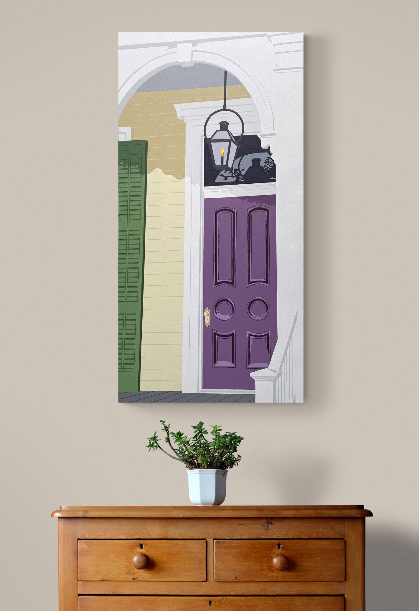 Porch With Purple Door